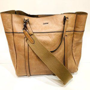 Botkier New York Tote Brown Leather Handbag with Crossbody Strap